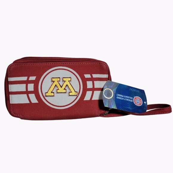 Minnesota Golden Gophers Wallet Zip Around Wristlet Clutch College Mascot New - Picture 1 of 5